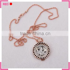 Imitation Gold Necklace Imitation Jewelry With Round Pendant, Imitation Gold Necklace for Women thumbnail-3
