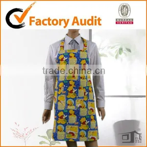 Coated Print Fabric One Pocket Waterproof Apron thumbnail-1