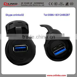 IP67 Usb Connector 3.0 Gold Plated With Tinplate Black Housing thumbnail-1