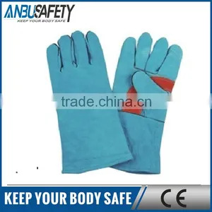 Industrial Hand Safety Protection Double Palm Leather Glove With EN 388 thumbnail-1