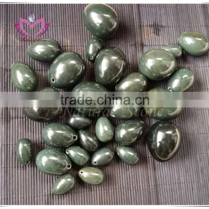 Yoni Jade Eggs, L/M/S 3 Sizes, Sideway Drilled, Made of Natural & Genuine Nephrite thumbnail-3