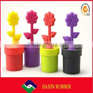 2014 China Wholesale Hot Sale Factory Price High Quality Personalized Silicone With Flower Shape Infusers thumbnail-1