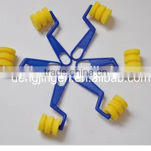 Plastic Wooden Handle Poly-brush Oil Painting Drawing Tools Artwork Stain Foam Roller Brush thumbnail-4
