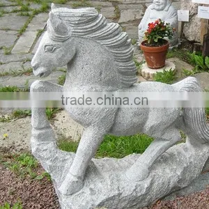 Hot Sale Ornament Granite Stone Horse Garden Statues thumbnail-1