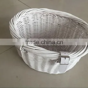 Wholesale Bicycle Basket White Willow Wicker Bike Basket thumbnail-2