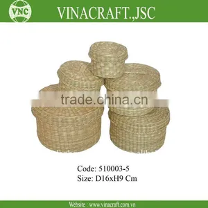 Beautiful Natural Seagrass Storage Box thumbnail-1