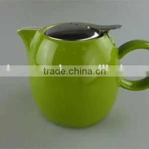 Stock Glazed Ceramic Teapot With Iron Cover With Cheap Price thumbnail-2