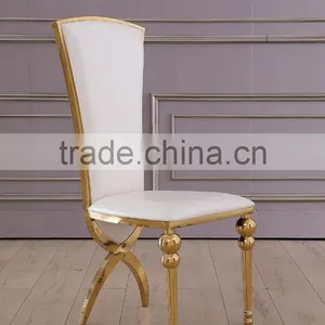 PU Cover Dining Chairs Stainless Steelframe Metal Chair thumbnail-1