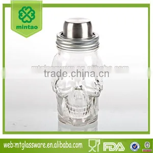Skull Glass Cocktail Glass Set, Glass Shaker Mixing Glass thumbnail-1