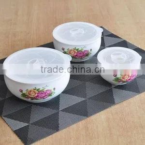 3pcs Microwave Bowl Set With Lid thumbnail-1