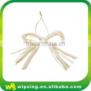 Handmade Natural Raffia Bow With Elastic Loop thumbnail-1