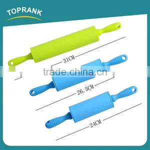 Toprank Food Grade Cake Bake Baking Flour Paste Dough Mini Rolling Pin Kids Silicone Rolling Pin In Different Size thumbnail-1