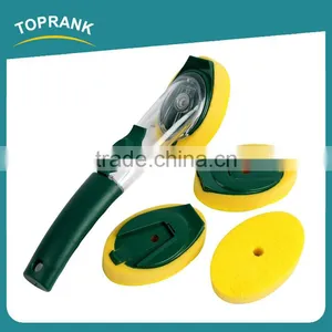 Toprank Detachable Hot Kitchen Liquid Dish Brush Soap Dispenser Bbq Soap Dispensing Dish Sponge Scouring Pad With Sponge thumbnail-1