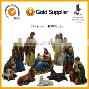 Fashion Color Resin 12 Inch Antique Christmas Nativity Sets thumbnail-2