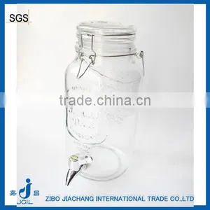 Ice Cold Airtight Portico Glass Drink Dispenser With Metal Clip Top Lid thumbnail-1
