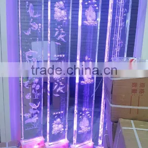 Indoor Decorative Glass Pillars With 3d Laser thumbnail-1