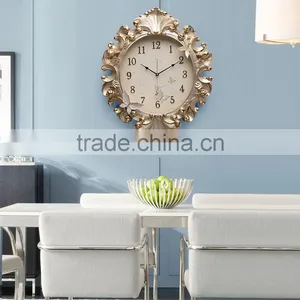M0019 Momoda Living Room Creative Fancy Elegant 3D Flower Wall Clock Quiet Quartz Home Decoration Gold Silver Art Wall Clock thumbnail-1