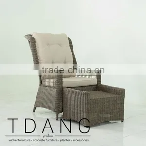 Elise Relax Wicker Chair With Ottoman - Outdoor Rattan Furniture thumbnail-1