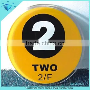 Customize Round Shape Acrylic Number Sign thumbnail-1