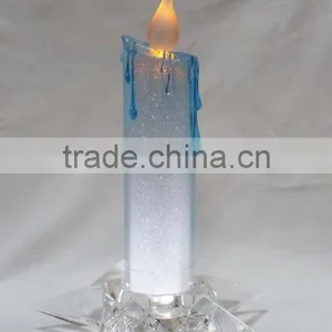 Clear Acrylic With Shiny Paper LED Candle Lighting Indoor Christmas Decorations thumbnail-2