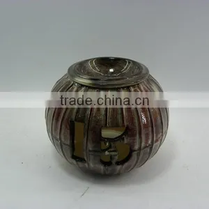 Round Vintage Ceramic Candle Holder thumbnail-1