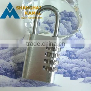 Resettable 4 Dial Aluminium Combo LockTravel Suitcase Luggage Security Padlock thumbnail-1