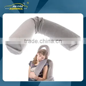 Flexible Optionally Velvet Fabric Memory Foam Cylinder Travel Neck Support Pillow thumbnail-1