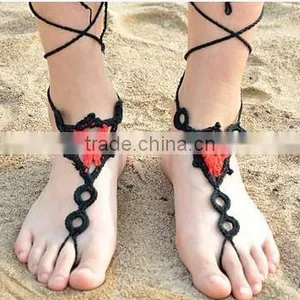Crochet Barefoot Sandals Women Body Ornament thumbnail-3