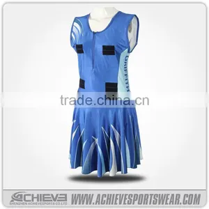 Cheap Wholesale Custom Sublimation Sport Netball Uniform thumbnail-2