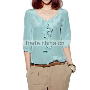 Trndy Fashion Short Sleeve High Quality Best Price Women Tops and Blouses 2015 thumbnail-2