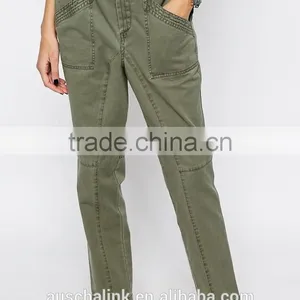 2016 Autumn High Quality Ladies Khaki Casual Trousers thumbnail-2