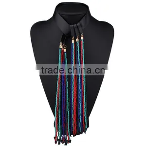 Big Brand Colorful Small Beads Tassel Necklaces for Womens Jewelry thumbnail-3