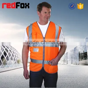 High Visibility Reflective Safety Vest With Custom Logo in Stocks thumbnail-4