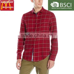 2016 New Fashion Latest Red Flannel Shirt Designs for Men thumbnail-1