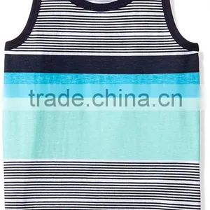 Colorful Stripe 100%cotton Tank Tops With no Design thumbnail-3