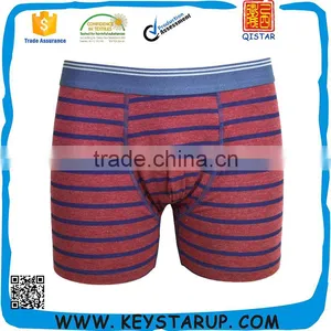 Comfortable Breathable Men Boxer Shorts Cotton Spandex Stripe Men's Underwear thumbnail-1