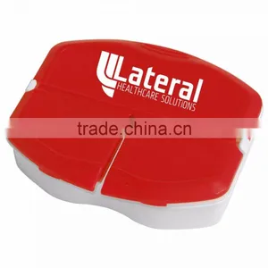 USA Made Tri-Minder Pill Box - Features 1 Large Compartment and 2 Smaller Compartments and Comes With Your Logo thumbnail-6