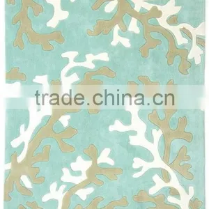 Turquoise Blue-White Area Rug thumbnail-1
