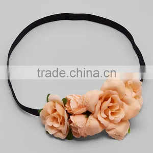 European Style Girls Headband With Vintage Cream Flower Adorable Flower Headband For Child Fancy Kids Wear A-NP-HA905-261 thumbnail-1