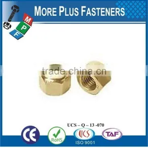 Made in Taiwan Brass Material Knurled Insert Nut Hex Cap Nut Knurled Thumb Nut thumbnail-2