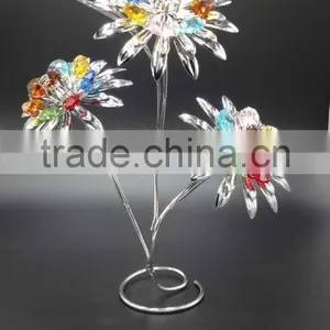 k9 Crystal Flower With Golden Plated thumbnail-3
