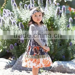 Persnickety Baby Cotton Frocks Designs Little Girls Boutique Outfits Wholesale Back to School Clothing Set thumbnail-2