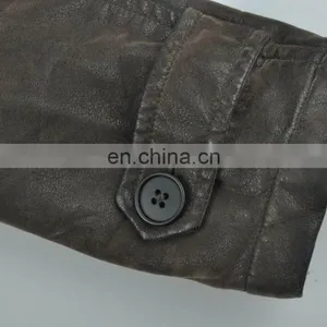 2015 Last Fashion Mens Hot Selling Handsome pu Leather Mens Long Coat thumbnail-6