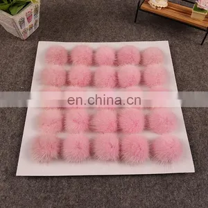 Wholesale Fur Accessory For Iphone And Shoes, Cheap 3cm Genuine Mink Fur Ball Pom 18 Colors Available thumbnail-3