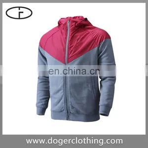 2016 Mens Fashionable Red Grey Hoodie Use Custom Design thumbnail-1