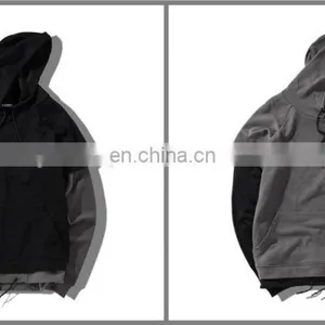 Men's 2-in-1 T-shirt Long Sleeve Street Casual Hoodie Jumper Hoody Top Sweater thumbnail-1