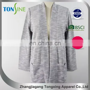 Plus Size Cardigan With Cut and Sew thumbnail-2
