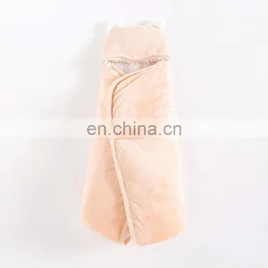 LOW MOQ Cartoon Animal Chicken Cotton Swaddle Blanket With Belt thumbnail-6