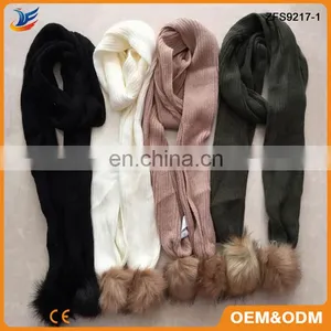 2017 New Arrival Pom Scarf With Bottom Price thumbnail-2