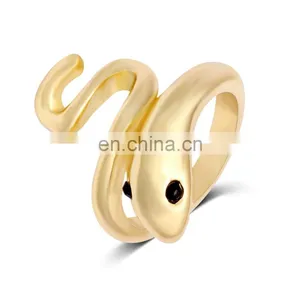 Latest Popular Metal Fake Gold Snake Ring Designs for Men thumbnail-1